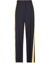 Loewe - Side-Stripe Pressed-Crease Trousers - Lyst