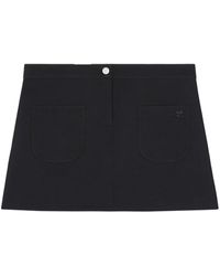 Courreges - Logo-Appliqué Twill Mini Skirt - Lyst