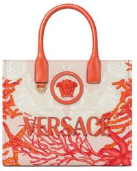Versace - La Medusa Canvas Tote Bag - Lyst
