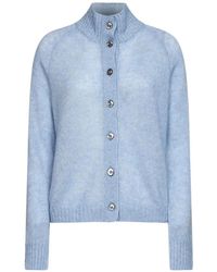 Blanca Vita - Ribbed High-Collar Cardigan - Lyst