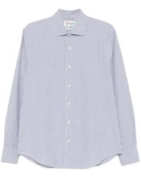 MC2 Saint Barth - Seersucker Cotton Pamplona Shirt With Stripes - Lyst