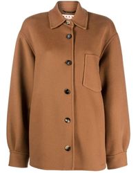 Marni - Manteau en laine à simple boutonnage - Lyst