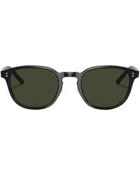 Oliver Peoples - Fairmont Round-Frame Sunglasses - Lyst