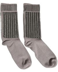 Dolce & Gabbana - Sequin-Embellished Knitted Socks - Lyst