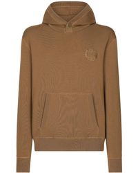 Dolce & Gabbana - Wool And Silk Hoodie With Dg Patch - Lyst