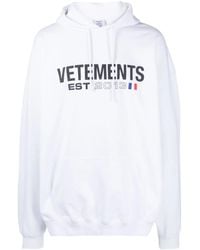 Vetements - Hoodie En Coton Mélangé À Logo Imprimé - Lyst