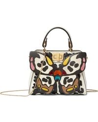 Fendi - Nano Peekaboo Butterfly-Motif Chain-Strap Tote Bag - Lyst