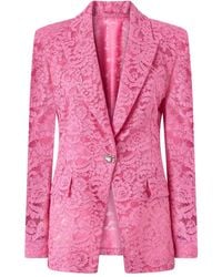Pinko - Lace Single-Breasted Jacket - Lyst