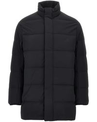 Emporio Armani - Quilted High-Neck Coat - Lyst
