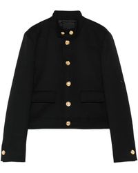 Nili Lotan - Hadley Button-Fastening Cropped Jacket - Lyst