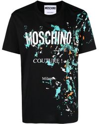 Moschino - T-Shirt mit Farbklecks-Print - Lyst