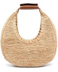STAUD - Moon Raffia Tote Bag - Lyst