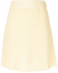 Rodebjer - Elasticated-Waist Organic-Cotton Knitted Skirt - Lyst