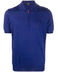 Kiton - Zip-up Short-sleeved Polo Shirt - Lyst
