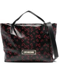 Love Moschino - Handtasche mit Herz-Print - Lyst