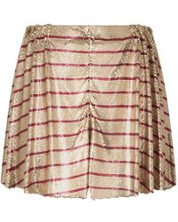 Rabanne - Striped Shorts - Lyst