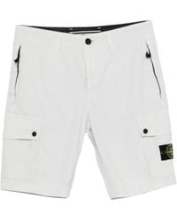 Stone Island - Logo-Patch Cargo Shorts - Lyst