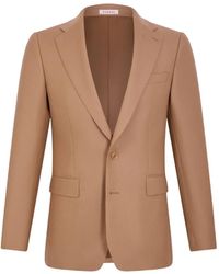 Fursac - Wollen Blazer Met Enkele Rij Knopen - Lyst