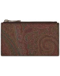 Etro - Porte-Cartes Zippé Arnica À Motif Cachemire - Lyst