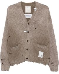 Maison Mihara Yasuhiro - Distressed Pocket Cardigan - Lyst