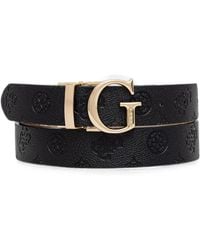 Guess - Ceinture Réversible À Plaque Logo - Lyst