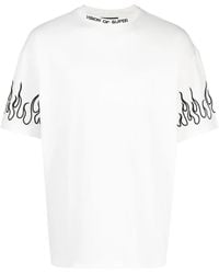 Vision Of Super - T-Shirt Mit Logo-Stickerei - Lyst