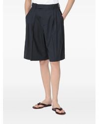 6397 - Pleated-Front Tailored Shorts - Lyst