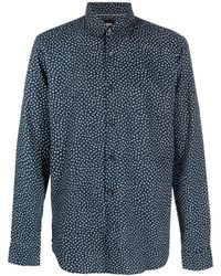 BOSS - Abstract-Print Linen Shirt - Lyst