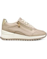 Geox - Desya Side-Zip Leather Sneakers - Lyst
