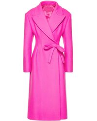 Valentino Garavani - Diagonal Bow-Detail Long Coat - Lyst