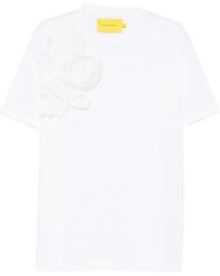 Marques'Almeida - Flower-Appliqué T-Shirt - Lyst