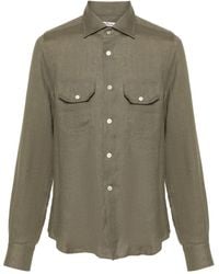 Kiton - Classic-collar Linen Shirt - Lyst