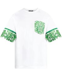 Dolce & Gabbana - T-Shirt Mit Majolica-Print - Lyst