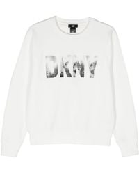 DKNY - Skyline Sweatshirt mit Logo-Prägung - Lyst
