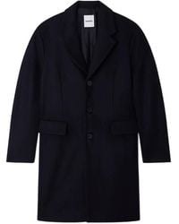 Sandro - Manteau Boutonné À Empiècements Matelassés - Lyst