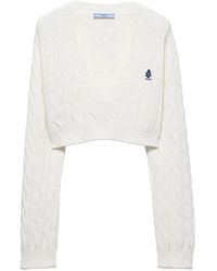 Prada - Pullover Mit V-Ausschnitt - Lyst