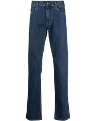 Canali - Gerade Hose Mit Logo-Patch - Lyst