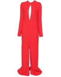 Sportmax - Cut-Out Long-Sleeve Maxi Dress - Lyst