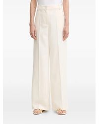 Patrizia Pepe - Chevron-Pattern Logo-Plaque Trousers - Lyst