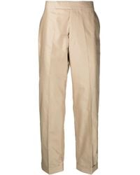 McQueen - Mid-Rise Straight-Leg Trousers - Lyst