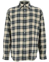Aspesi - Chemise Fred En Flanelle À Carreaux - Lyst
