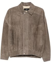 Arma - Elasticated-Cuff Suede Jacket - Lyst