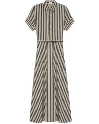 Adam Lippes - Sadie Striped Poplin Maxi Dress - Lyst