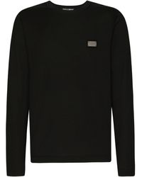 Dolce & Gabbana - Logo-tag Long-sleeve T-shirt - Lyst