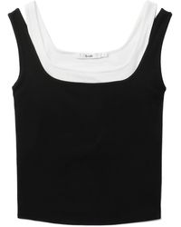 B+ AB - Layered Cropped Tank Top - Lyst