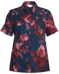 Erdem - Jupe À Fleurs En Popeline De Coton - Lyst