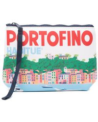 MC2 Saint Barth - Aline Portofino-Print Clutch Bag - Lyst