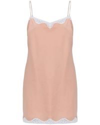 Posse - Tabitha Lace-Trim Mini Dress - Lyst