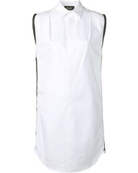 DSquared² Side Zips Shirt Dress - Wit