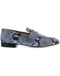 Toral Shoes - Diamant Lux Snake-Effect Calf Leather Loafers - Lyst